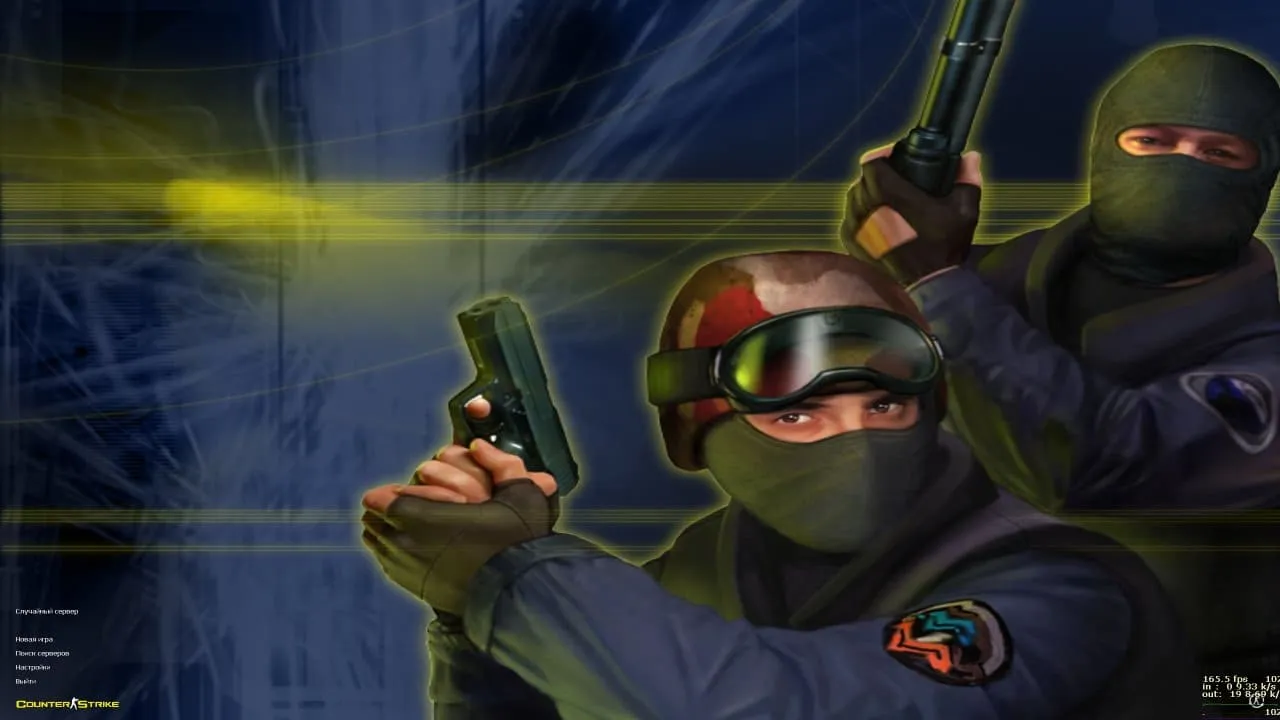 Скачать CS 1.6 бесплатно — главный экран клиента Counter-Strike 1.6